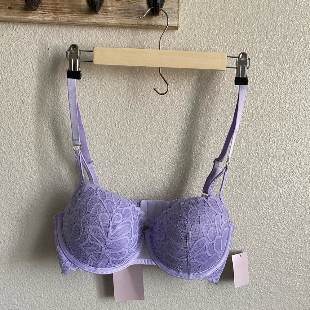 Savagexfenty purple bra 38D lace bra NWT